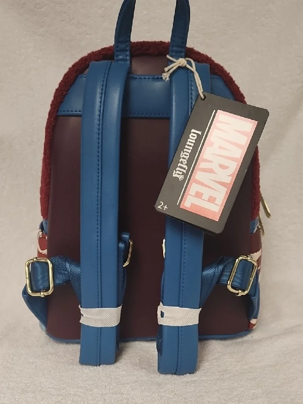 Loungefly Red, Blue and Cream Spider-Man Heart Mini Backpack